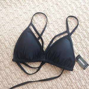Express black bikini top new with tags size medium
